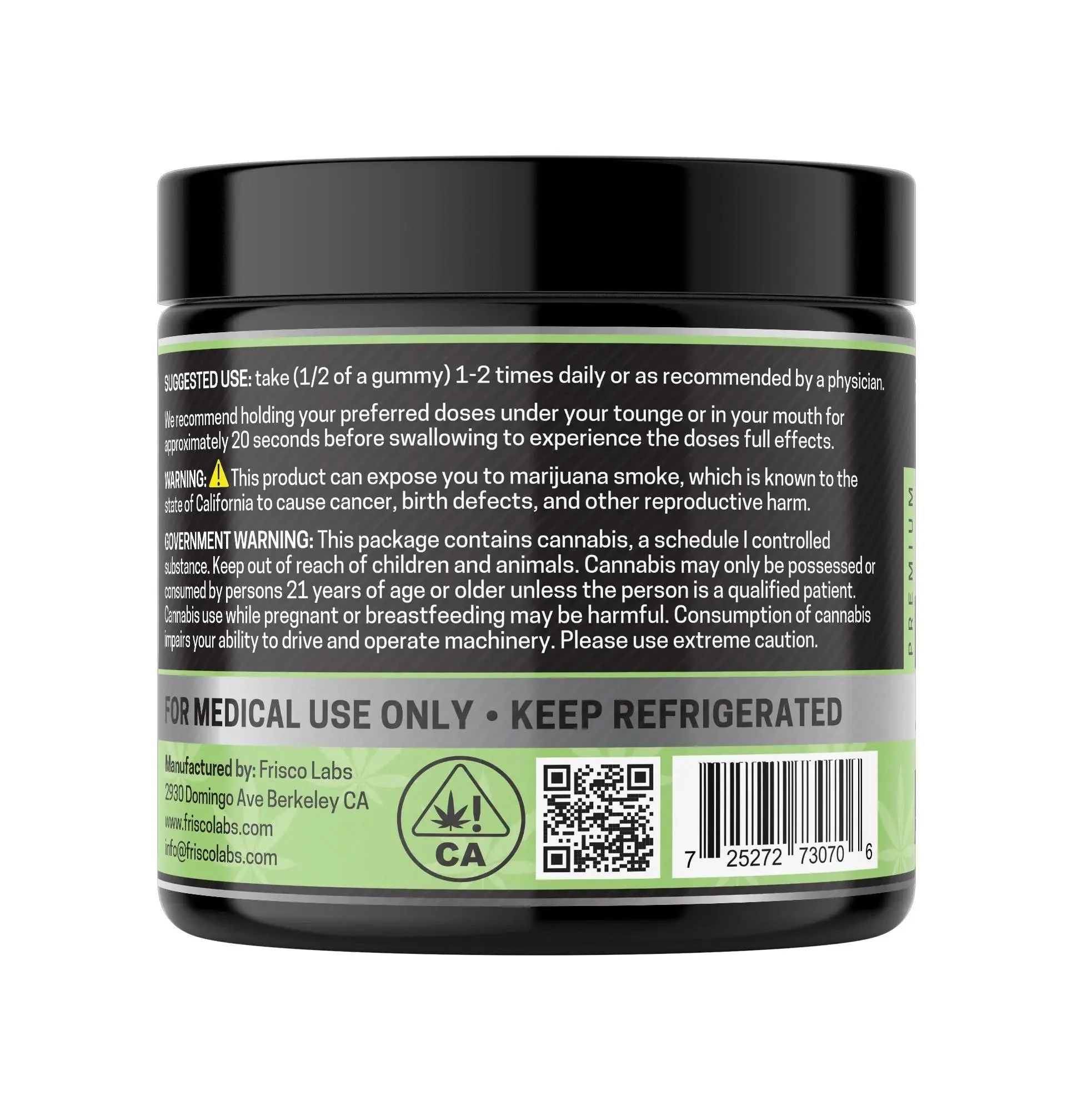 CBD+THC Gummies, Lime - 1000mg | 25 Pcs Gummies (Sour)(Hard Texture) - Image 3
