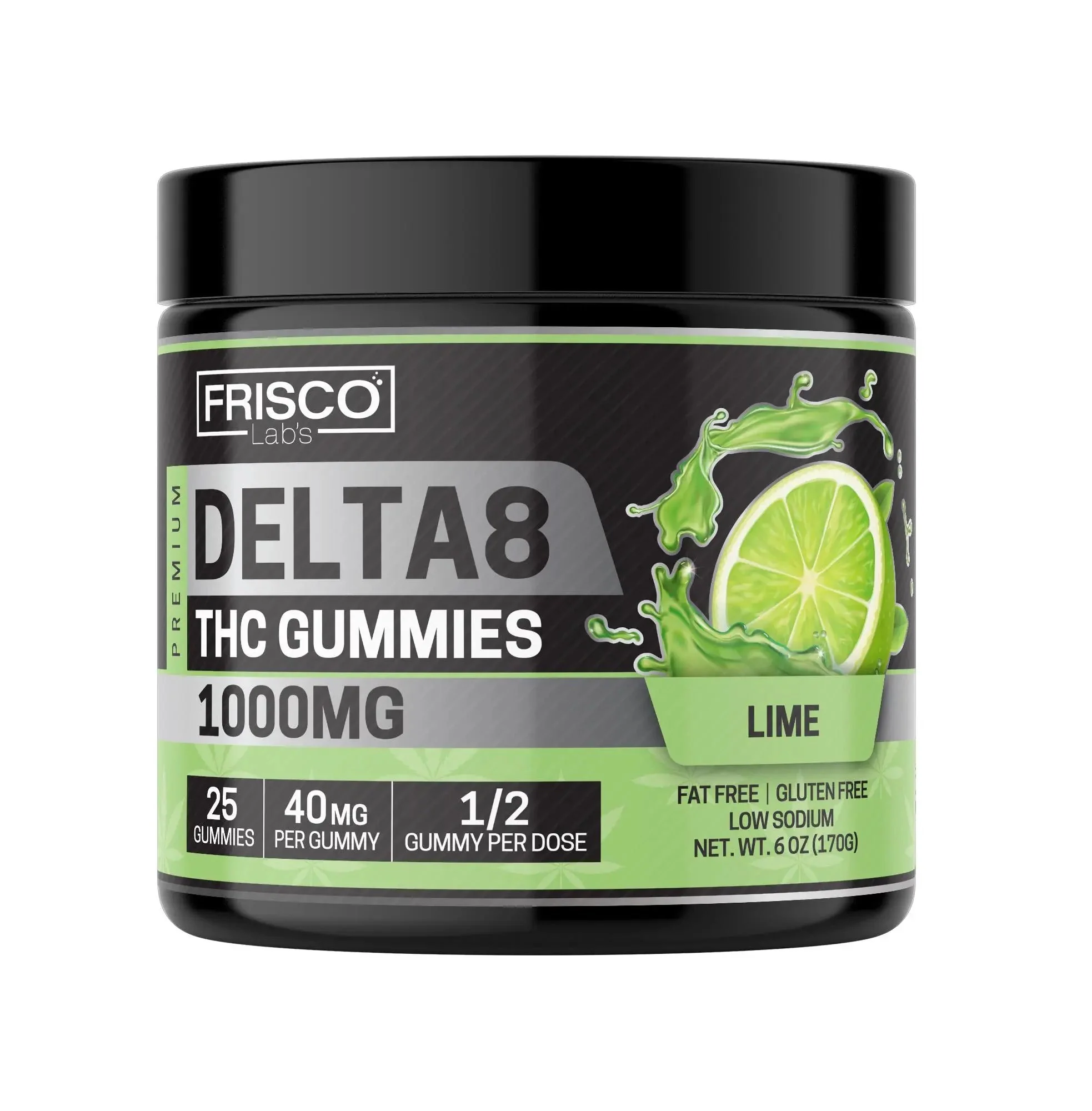 Delta 8 Gummies, Lime - 1000mg | 25 Pcs Gummies - Image 2