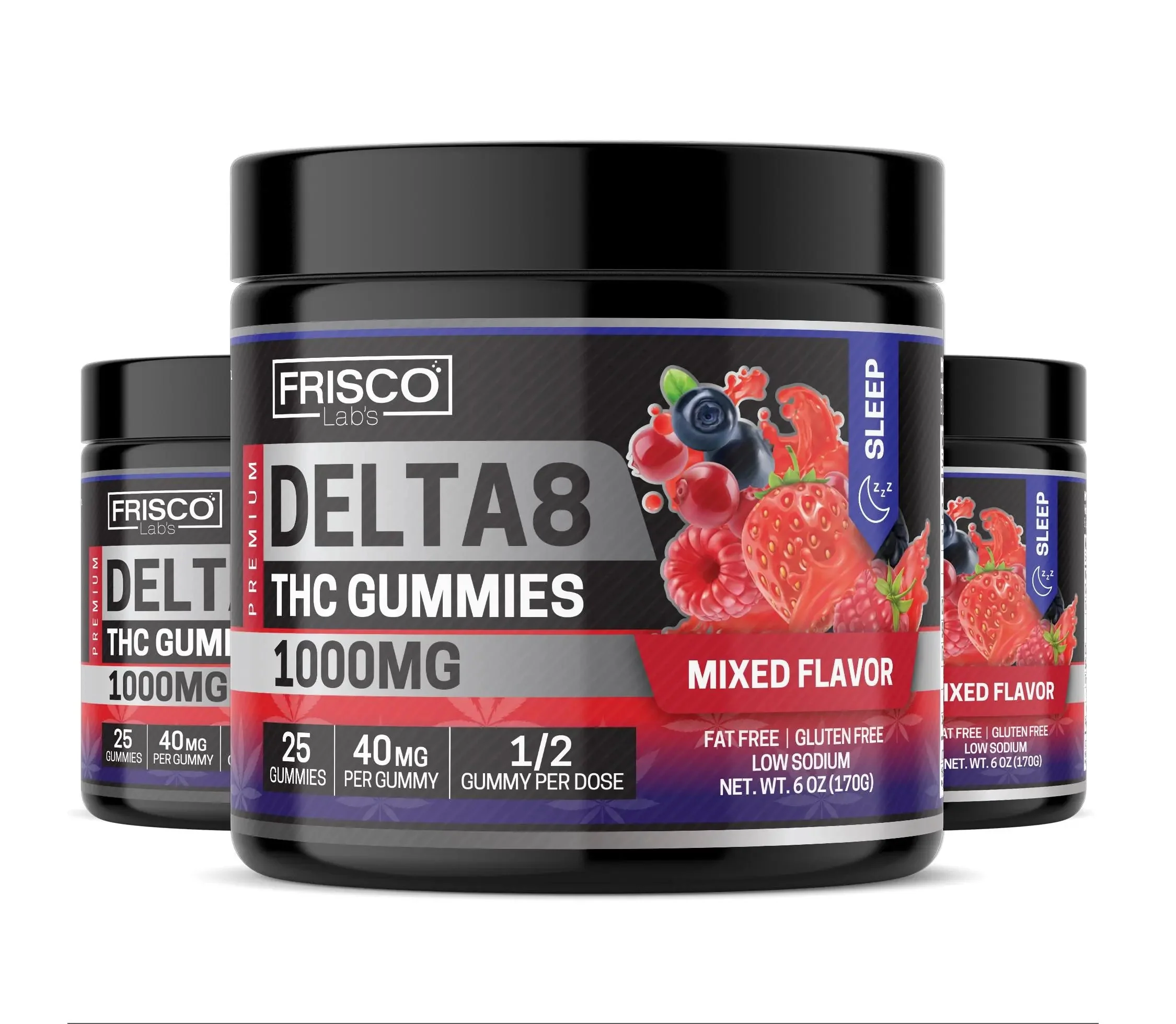 Delta 8 Gummies, Mix Flavor Sleep - 1000mg | 25 Pcs Gummies