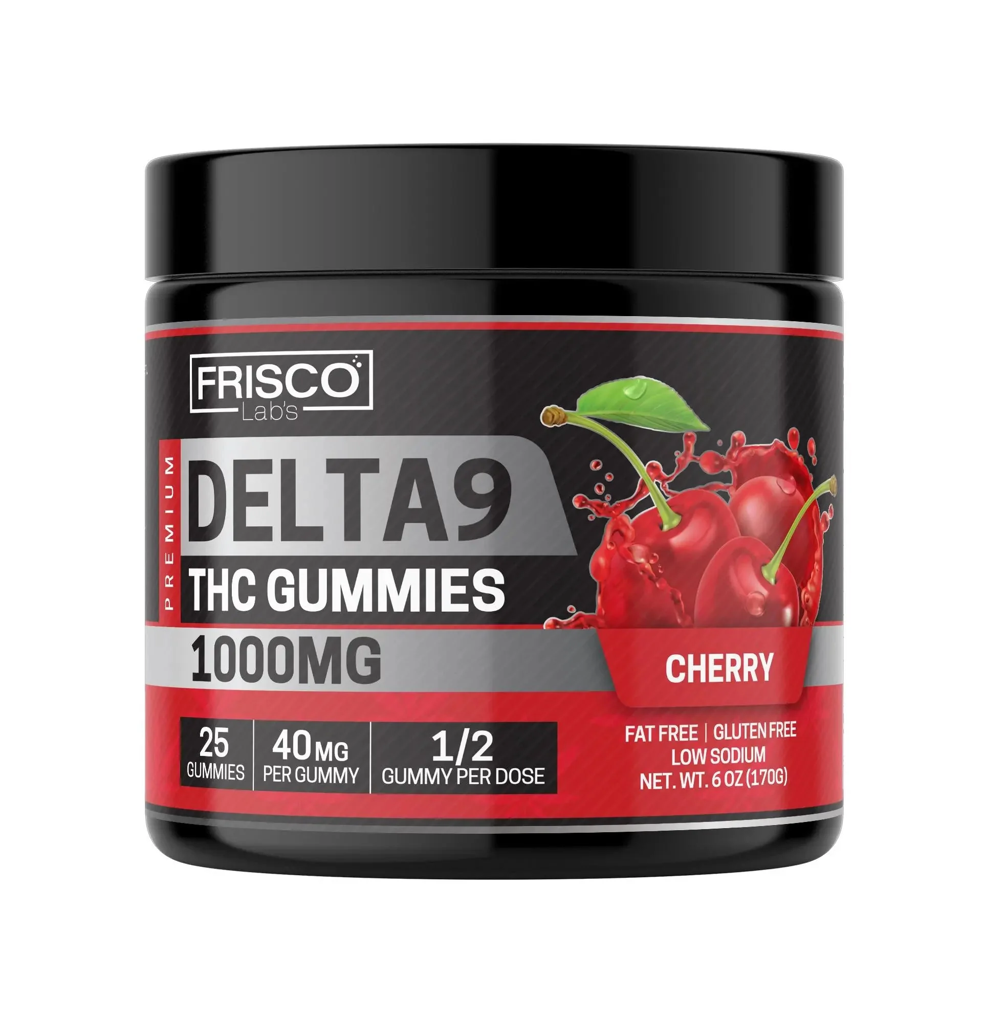 Delta 9 Gummies, Cherry - 1000mg | 25 Pcs Gummies - Image 2