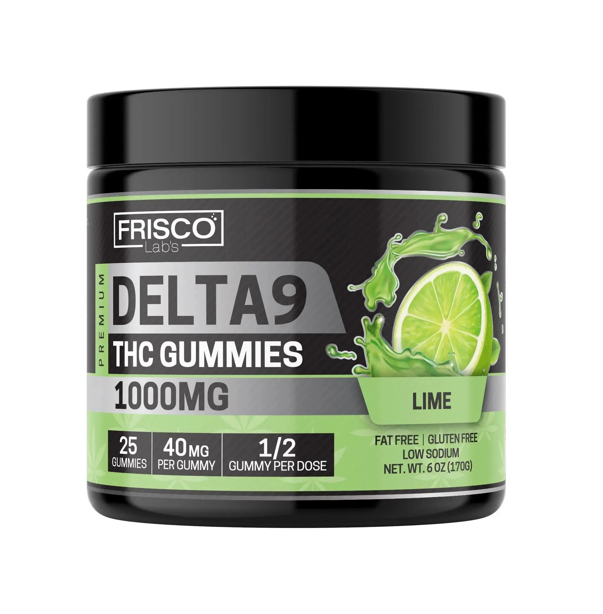 Delta 9 Gummies, Lime - 1000mg | 25 Pcs Gummies - Image 3