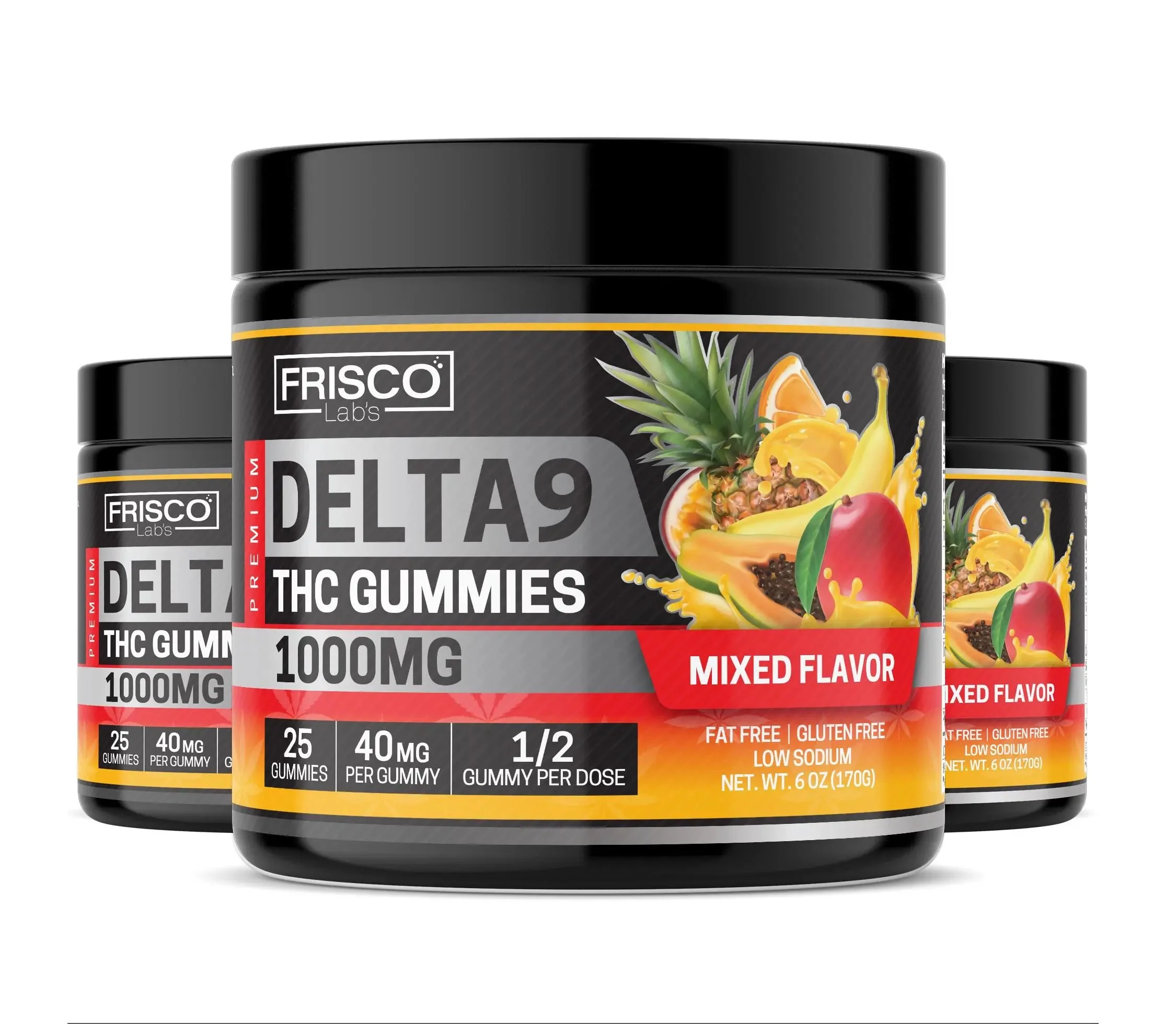 Delta 9 Gummies, Mix Flavor - 1000mg | 25 Pcs Gummies
