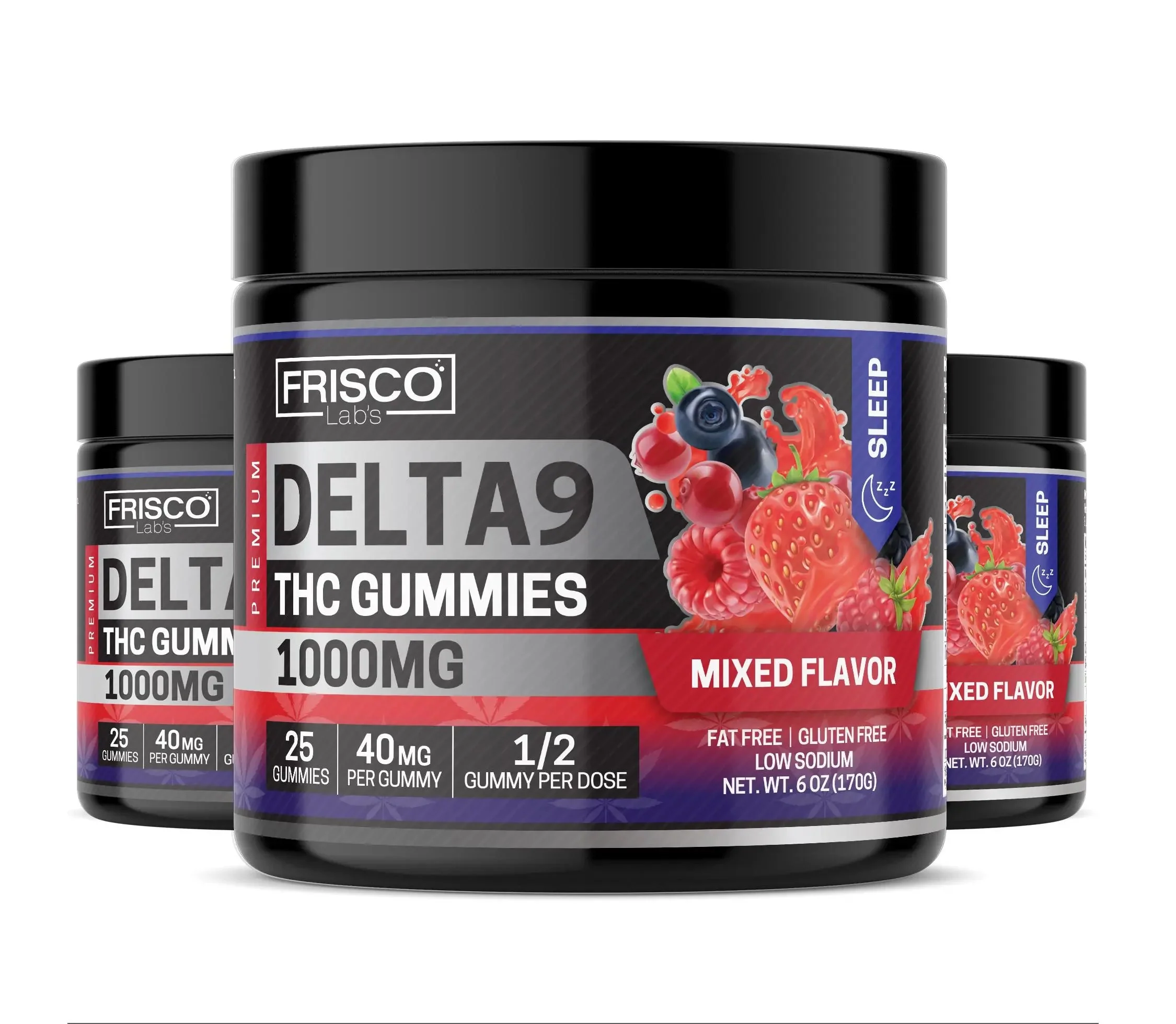 Delta 9 Gummies, Mix Flavor Sleep - 1000mg | 25 Pcs Gummies