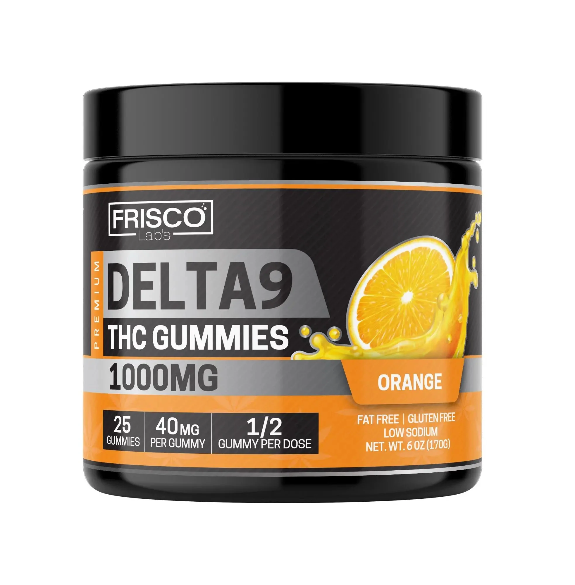 Delta 9 Gummies, Orange - 1000mg | 25 Pcs Gummies - Image 2