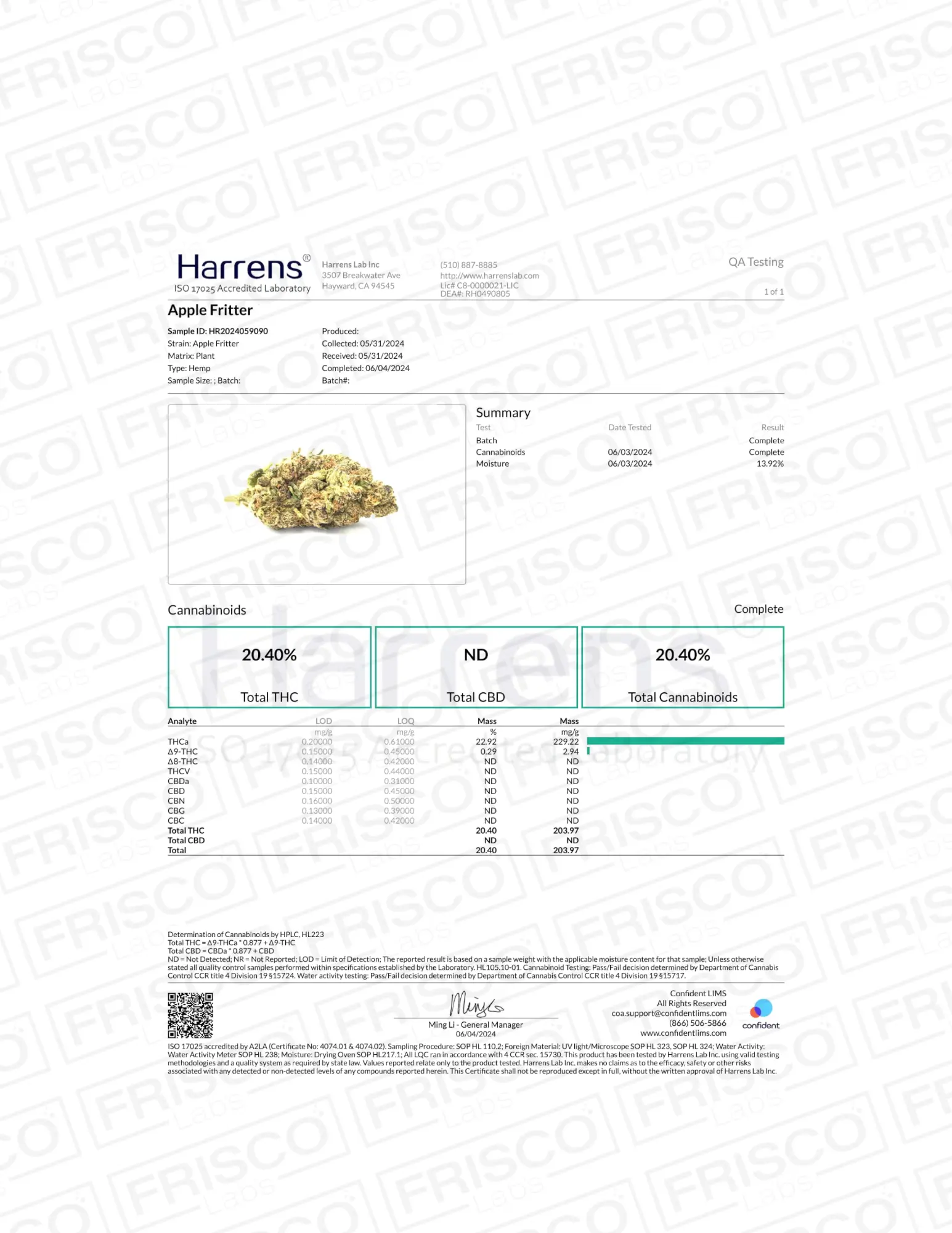 Frisco Labs - Apple Fritter THCA - Image 4