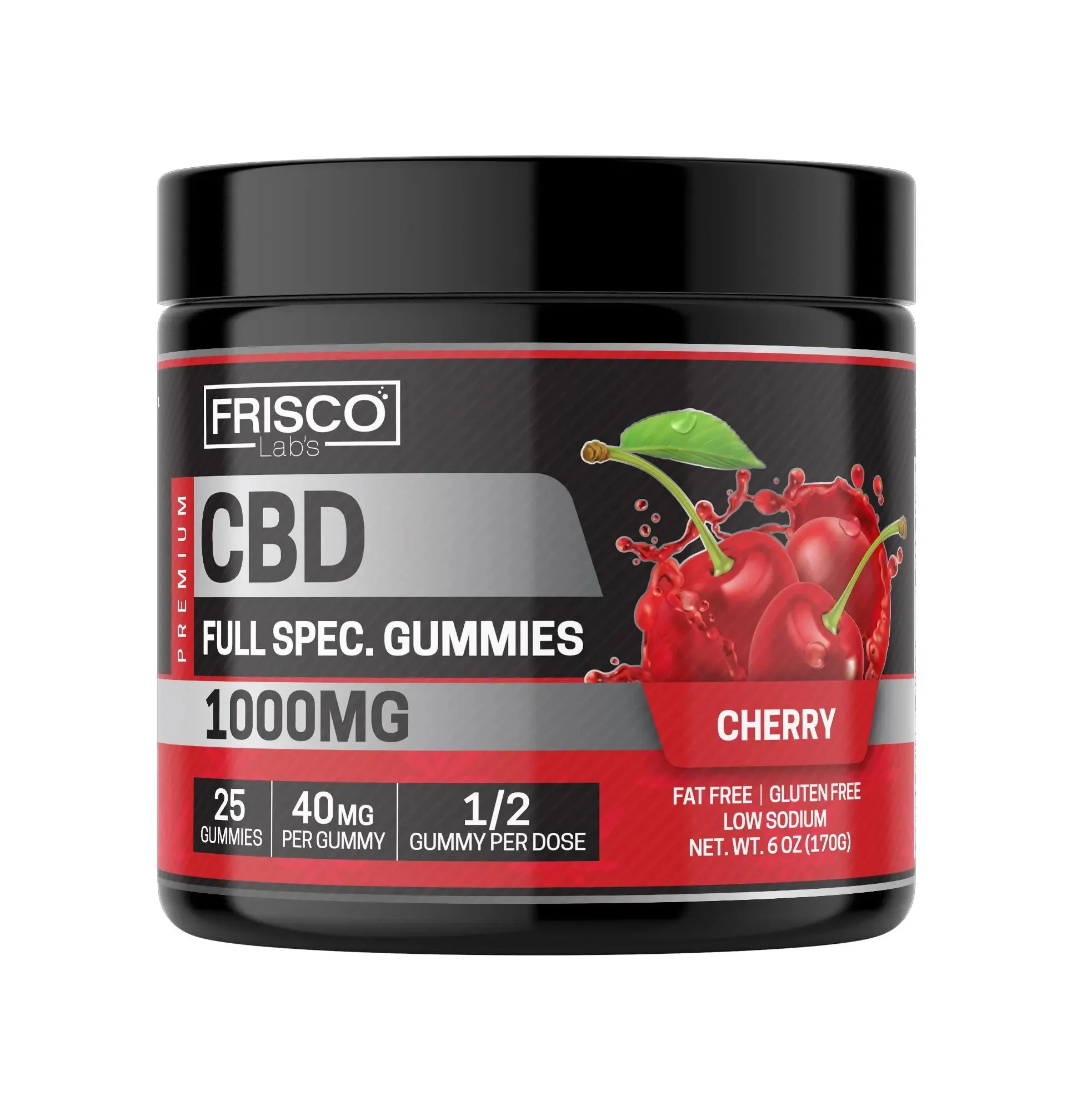 Full Spec. CBD Gummies, Cherry - 1000mg | 25 Pcs Gummies - Image 2