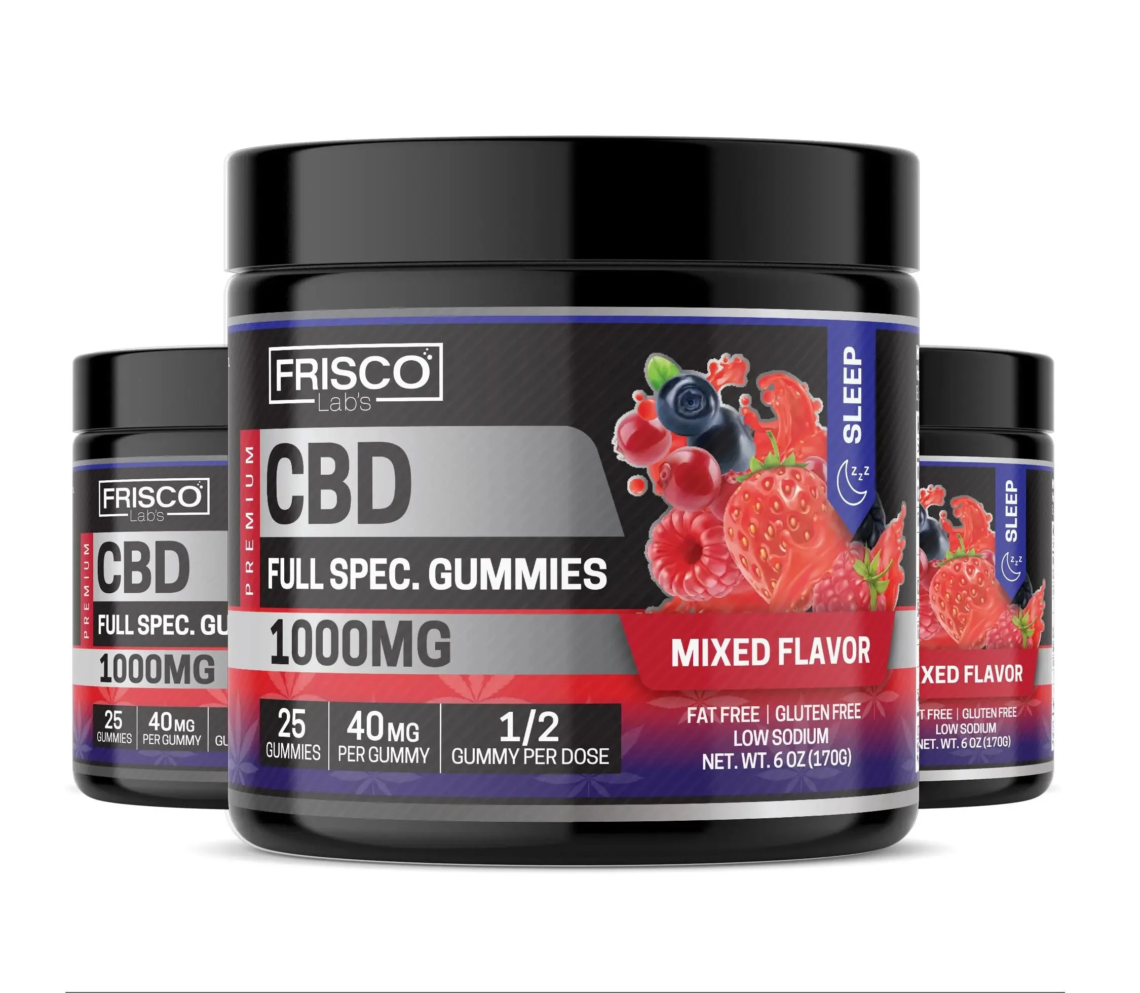 Full Spec. CBD Gummies, Mix Flavor Sleep - 1000mg | 25 Pcs Gummies
