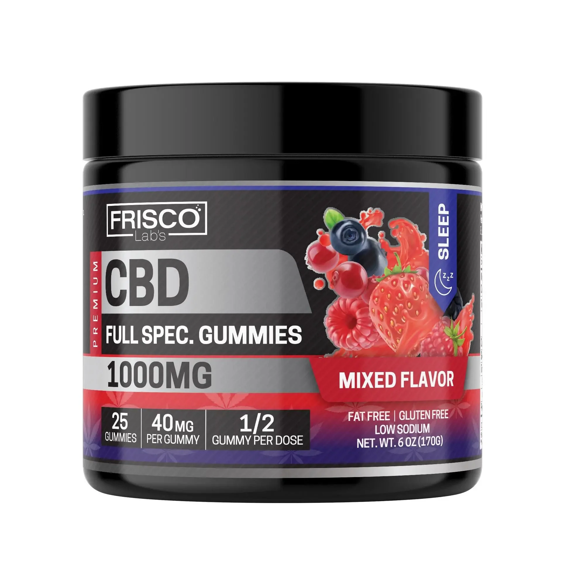 Full Spec. CBD Gummies, Mix Flavor Sleep - 1000mg | 25 Pcs Gummies - Image 2