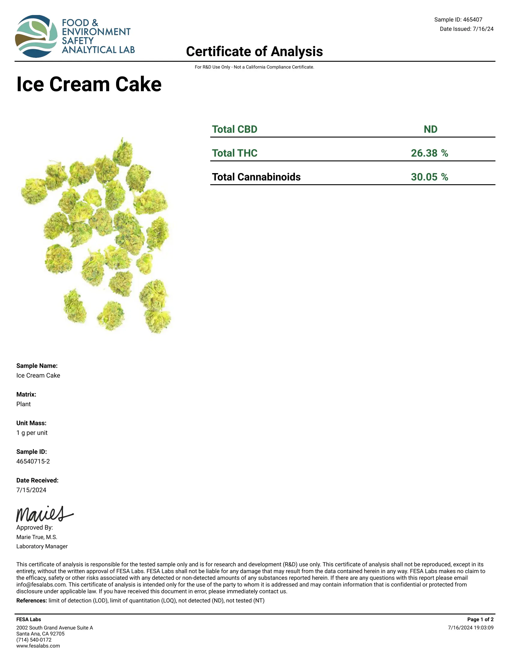 1 Pound - Ice Cream Cakes THCA Smalls - Image 3