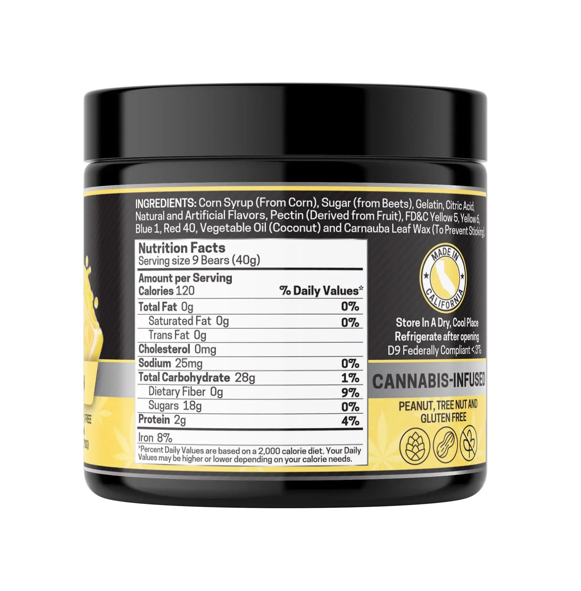 T-Free CBD Gummies, Lemon - 1000mg | 25 Pcs Gummies - Image 4