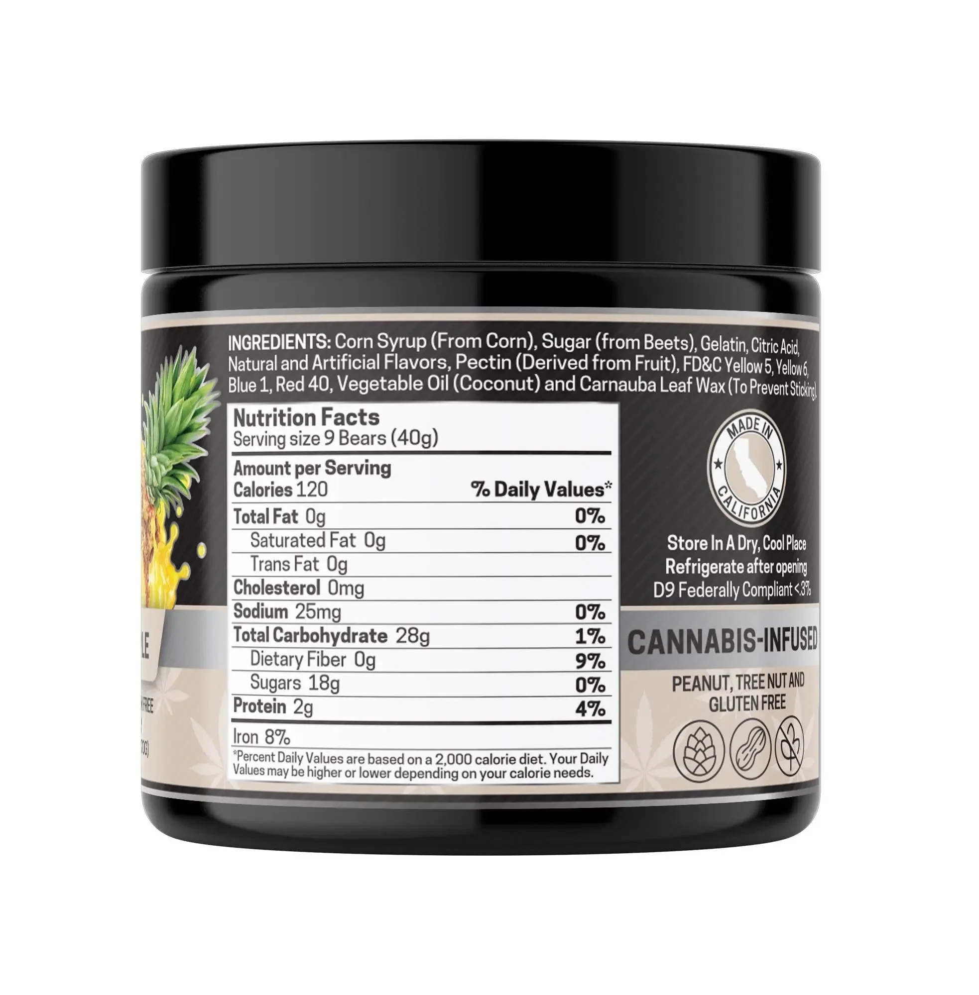 T-Free CBD Gummies, Pineapple - 1000mg | 25 Pcs Gummies - Image 4