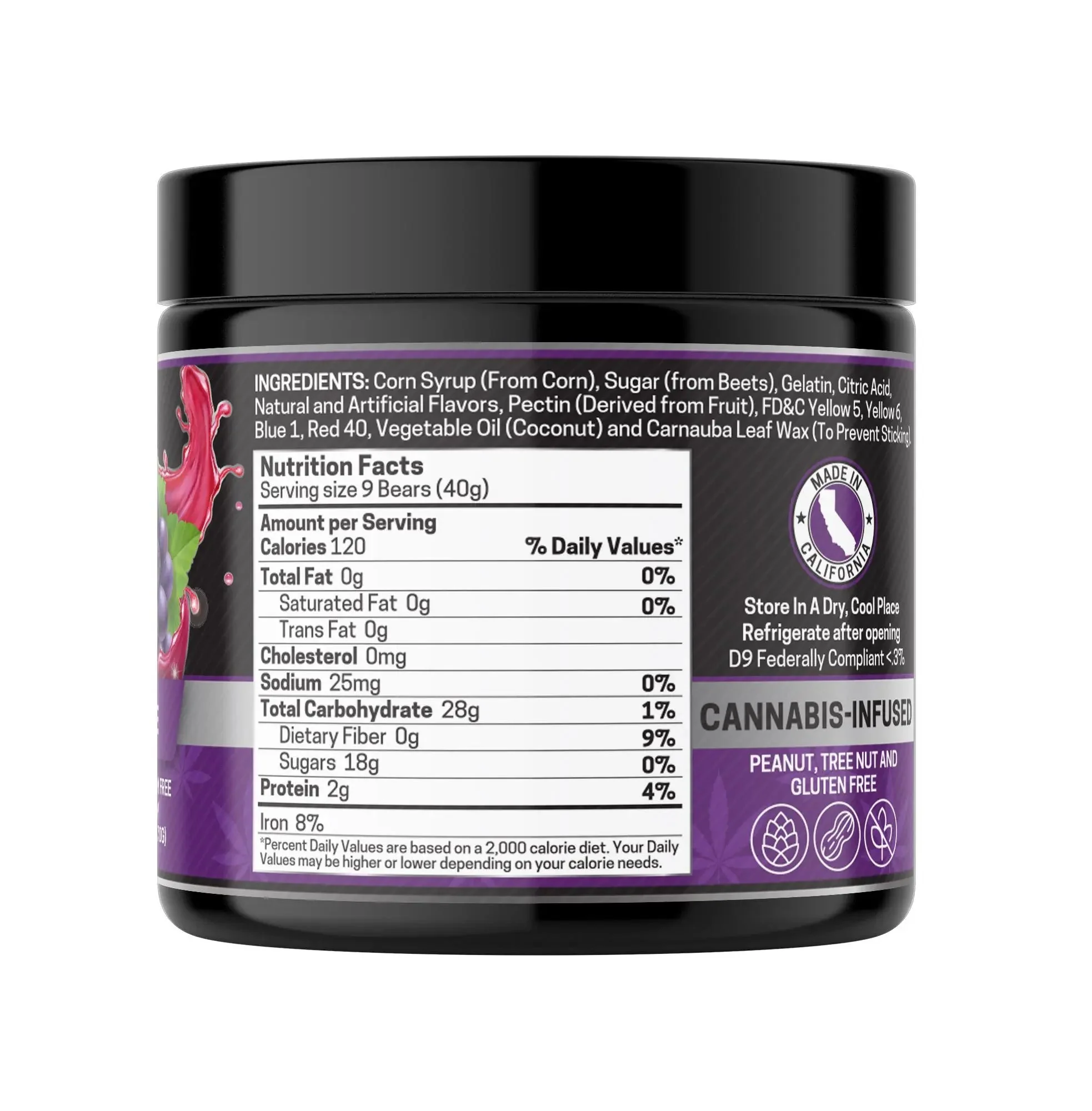 THCA Gummies, Grape - 1000mg | 25 Pcs Gummies - Image 4
