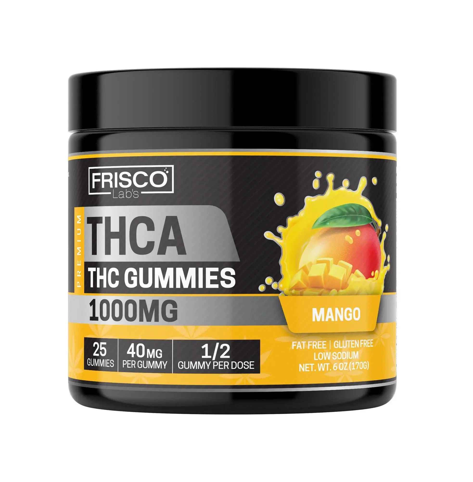 THCA Gummies, Mango - 1000mg | 25 Pcs Gummies - Image 2