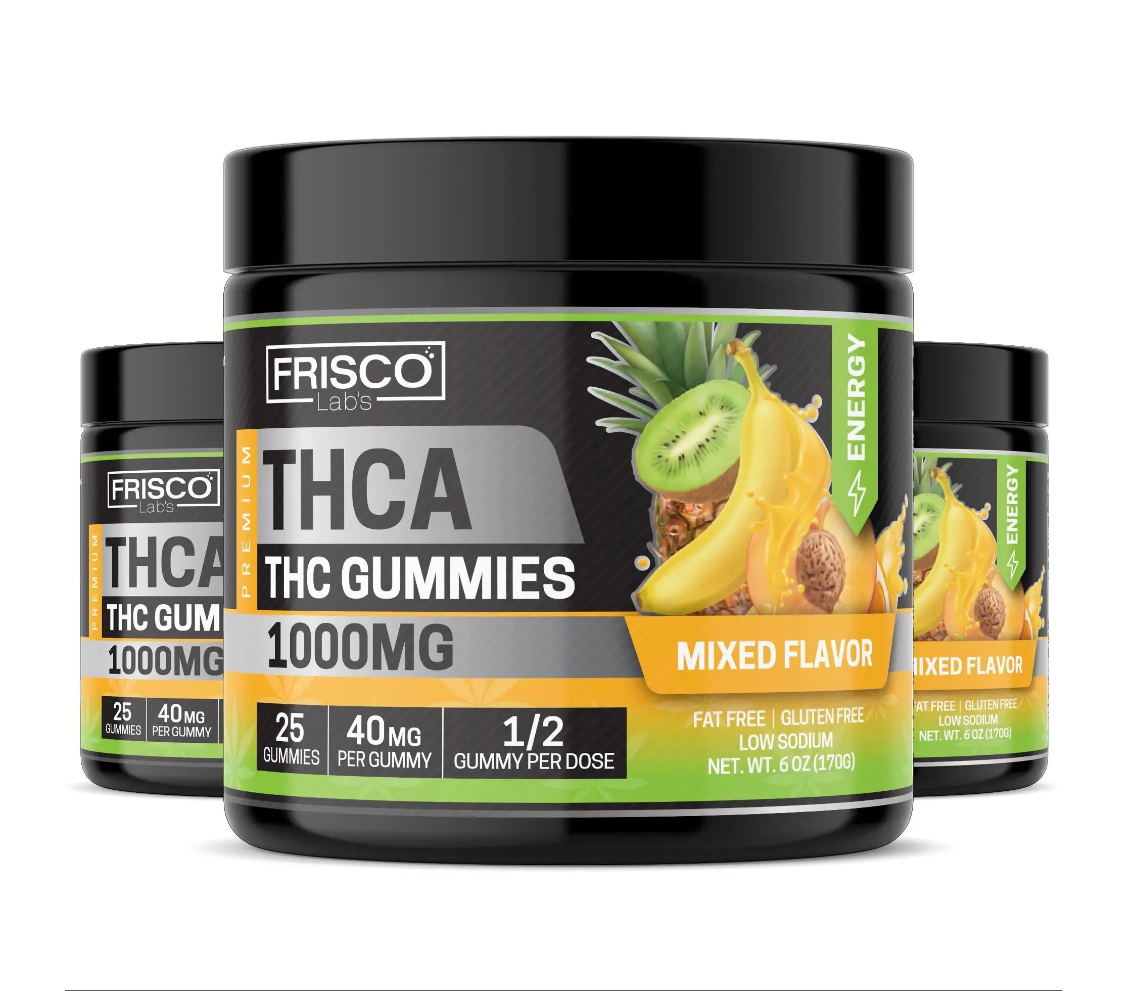 THCA Gummies, Mix Flavor Energy - 1000mg | 25 Pcs Gummies