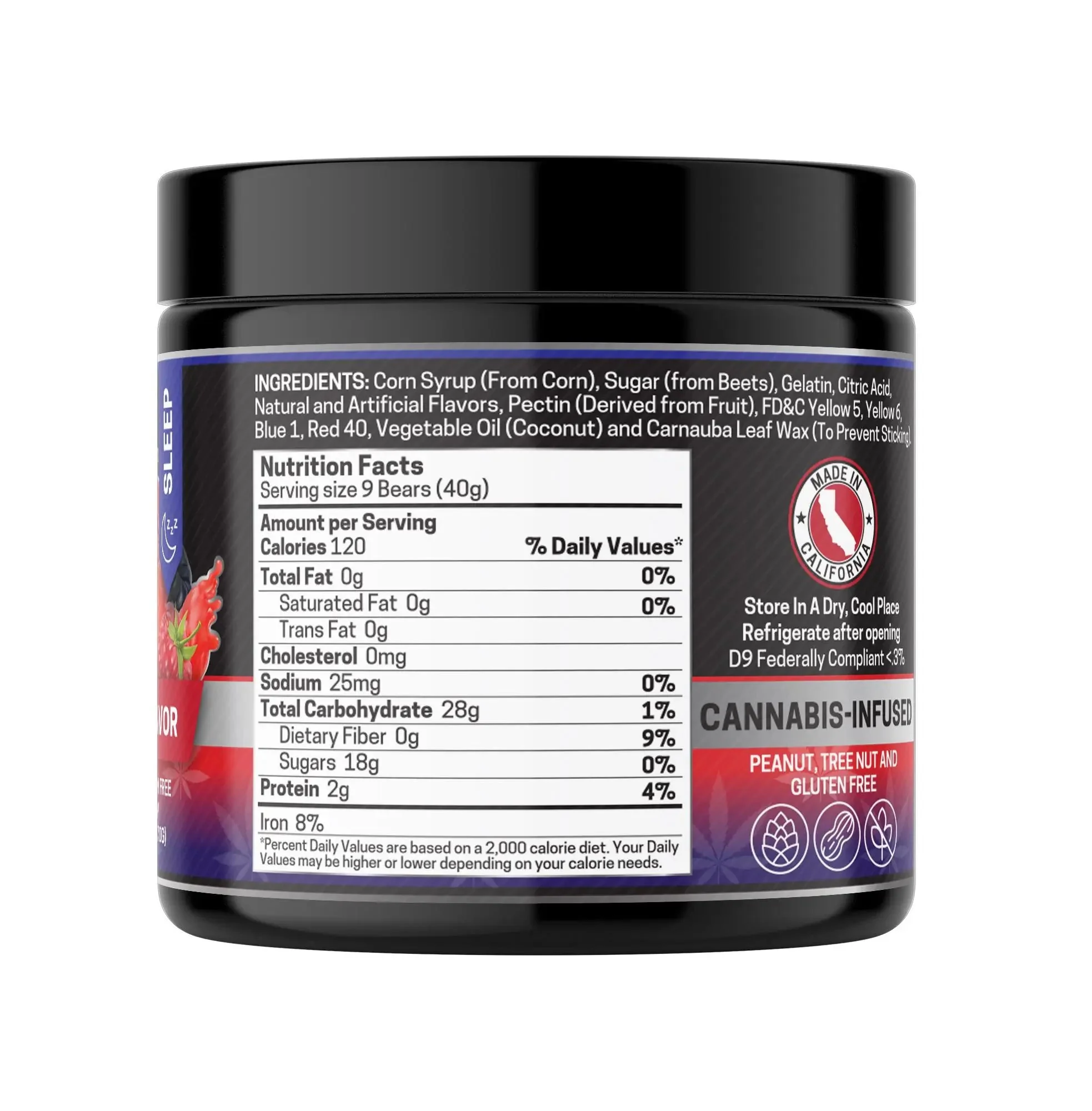 THCA Gummies, Mix Flavor Sleep - 1000mg | 25 Pcs Gummies - Image 4