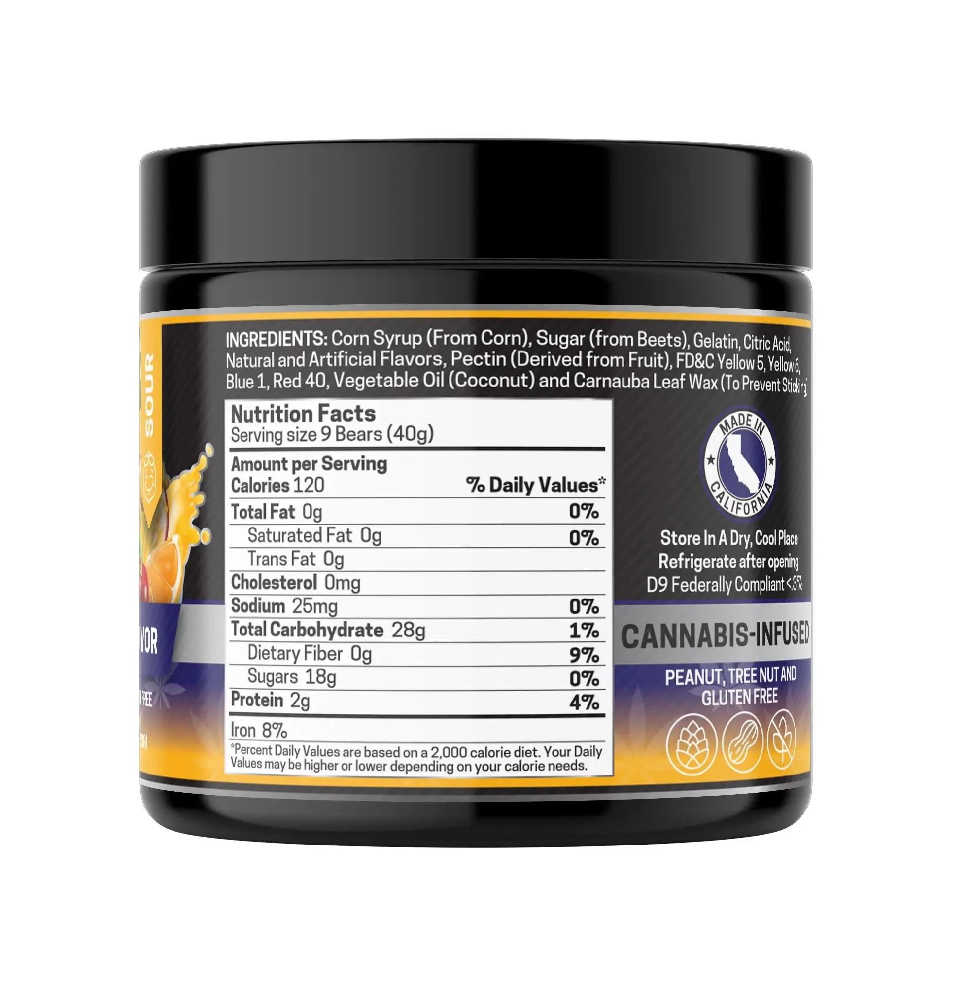 THCA Gummies, Mix Flavor Sour- 1000mg | 25 Pcs Gummies - Image 4